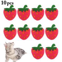 Legendog-Juego de 10 unids/set de juguetes de hierba gatera para gato, juguete para masticar con forma de fresa, regalo para mascotas 2024 - compra barato