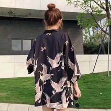 Japanese Style Kimono Yukata Female Kimono Cardigan Fashion Blouse Women Cardigan Haori  Traditional Couple New Style Streetwear 2024 - buy cheap
