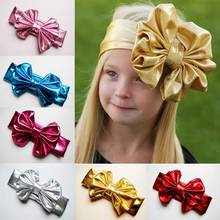 Novo ouro bandana do bebê elástico turbante hairband arcos crianças bebê menina headbands faixas de cabelo para crianças acessórios de cabelo 2024 - compre barato