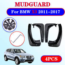 4 PCS For BMW X3 F25 2011~2017 Front Rear Car Fender Mud Guard Flaps Splash Flap Mudguards Accessories 2012 2013 2014 2015 2016 2024 - buy cheap