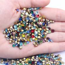 Miçangas com glitter ponto de volta, contas de vidro ss18 4.2-4.4mm 1440 peças de várias cores para escolher suprimentos para fazer joias diy 2024 - compre barato