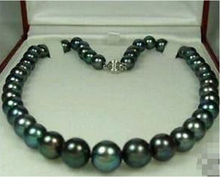 HOT Sell* Charming!8-9MM Black Natural Pearl Necklace 17" 2024 - buy cheap