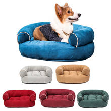Super Large Dog Bed Round Washable Pets Bed Winter Warm Sleeping Plush Dog Kennel Cat Mats Puppy Cushion Mat Dog Cat Supplies 2024 - buy cheap