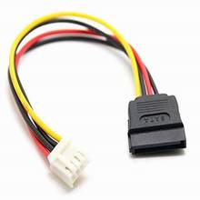 Computer Cables 4Pin FDD Floppy Female to 15Pin SATA Female Adapter Converter Power Leads Cable Cord 18AWG Wire For ITX PC 2024 - buy cheap