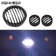 Motorcycle Front 5.75'' CNC Grill Headlight Headlamp Cover & Turn Signal Cover For Harley Sportster 883 1200 XL Iron 2004-2020 2024 - buy cheap