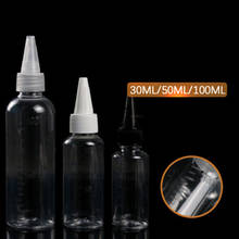 30ml/50ml/100ml Portable small Transparent Plastic Empty Bottle Refillable Bottles With Scaled Tip Emulsion Dispensing Bottle 2024 - buy cheap