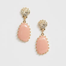 HF JEL-pendientes colgantes minimalistas de resina para mujer, aretes de resina, color rosa y verde, accesorio de joyería, regalo de fiesta 2024 - compra barato