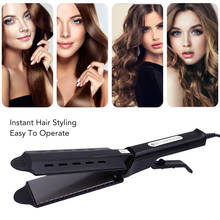 2 in 1 Professional Electric Tourmaline Ceramic Negative Ion Hair Straightener Flat Iron Hair Curler Curling Iron Styling Tools 2024 - buy cheap