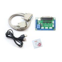 Free shipping! mach3 5 Axis CNC Breakout Board For Stepper Motor Controller + one USB Cable + one DB25 Cable 2024 - buy cheap