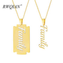 Personalized Razor Blade Pendant Necklace for Men Custom Name Nameplate Necklaces Gold Choker for Women 2020 Couple's Jewelry 2024 - buy cheap
