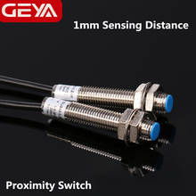 Geya-sensor de proximidade indutivo com sensor de distância, 1mm, npn pnp, dc, 10-30v, interruptor de proximidade, dc, 3 fios