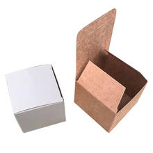 Cajas de Regalo de papel Kraft blanco, tubos de válvula de jabón hechos a mano, cosméticos, caja de embalaje, 50 piezas-ancho 6*6cm 2024 - compra barato