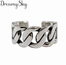 Retro Vintage Silver Color  Hollow Chains Rings For Women Girls Valentines Gifts Gothic Rings 2024 - buy cheap