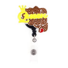 Medical Rhinestone Alloy Retractable ID Queen Nurse Badge Reel/Holder for Nurse Accessories 2024 - buy cheap