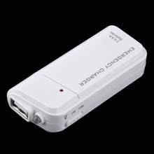 Универсальный портативный USB аварийный удлинитель для 2 батарей AA, зарядное устройство, блок питания для iPhone мобильный телефон, MP3, MP4, белый 2024 - купить недорого
