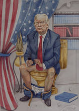 Donald Trump-pintura de diamante 5D Diy, cuadro con punto de cruz, cuadrado, redondo, bordado de diamantes, decoración del hogar, inodoro 2024 - compra barato
