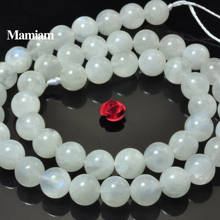 Mamiam Natural A+ Blue Flash Moonstone Beads 4-8mm Loose Round Stone Diy Bracelet Necklace Jewelry Making Gemstone Gift Design 2024 - buy cheap