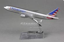 Avión de aleación de Metal para niños, juguete de avión de aleación de 16cm, modelo de avión americano AA, Boeing 777 B777 2024 - compra barato
