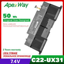 Apexway C22-UX31 Laptop Battery for ASUS Zenbook UX31 UX31A UX31E UX31E-DH72 C22-UX31 C23-UX31 7.4V 50WH 2024 - buy cheap
