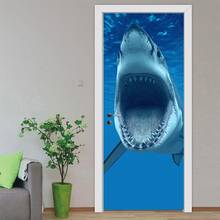 Креативная 3D наклейка на дверь, 77x200 см, самоклеющиеся обои, водостойкий плакат, настенная наклейка, украшение для дома 2024 - купить недорого