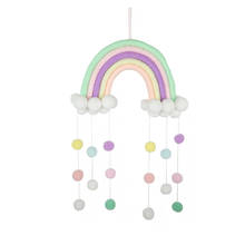 Colgadores de pared con forma de gota de lluvia para niños y niñas, colgante de Arco Iris para dormitorio, tienda de campaña para cama de bebé, juguete colgante, decoración para habitación de niña 2024 - compra barato