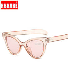Rbrare 2021 candy color cat eye óculos de sol feminino vintage transpant óculos de sol clássico compras t-mostrar óculos de sol 2024 - compre barato