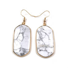 Brincos de cristal de quartzo para mulheres, brincos artesanais de pedra natural, de forma de gota, joias de boa qualidade, 23x48mm 2024 - compre barato