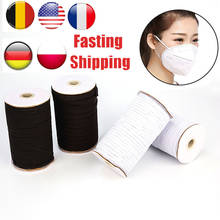 1 Roll Elastic Cord 3/56/9/12mm White Black Nylon Rubber Masks Sewing Band Waist Band Garment Sewing Accessories DIY Mask Craft 2024 - buy cheap