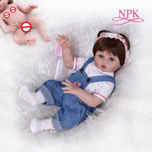 NPK 48CM premie bebe doll reborn baby girl doll full body soft silicone lifelike soft baby  doll Bath toy  Anatomically Correct 2024 - buy cheap