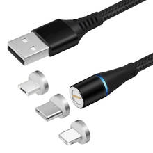 Cable magnético de Datos rápidos 3A, Cable de carga rápida USB tipo C, Cable magnético Micro USB, Cable de carga para teléfono móvil 2024 - compra barato