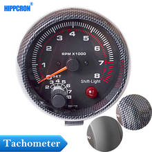 DRAGON GAUGE 3.75 Inch 95mm Tachometer for Single Color LED Meter 3 3/4" 12V Car Gauge [Carbon Fiber Style] TAC 0-8000 RPM 2024 - buy cheap