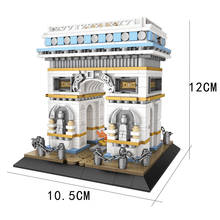 Loz arquitetura clássica mundialmente famosa, coleção de mini arco de triomphe, blocos de construção para crianças, presentes para crianças, 1188 peças 2024 - compre barato