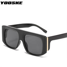 YOOSKE-gafas de sol con montura grande para hombre y mujer, lentes de sol unisex de marca de lujo, estilo Vintage, con protección UV400 2024 - compra barato