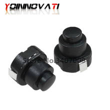 100pcs KAN-10A DC 30V 1A Round 2Pin Black Mini Push Button Switch for Electric Torch 2P On-Off Flashlight Switchs 2024 - buy cheap