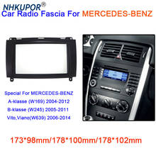 Radio de coche Fascia para MERCEDES-BENZ a-klasse W169 b-klasse W245 Vito, doble 2 Din, estéreo, DVD, CD, Panel de montaje, Kit de Marco 2024 - compra barato