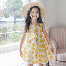 2020 Summer Short Dress Girl Dot Princess Sundres Kids Sleeveless Party Frocks Children Holiday Beach Boho vestidos Cute Clothes 2024 - buy cheap