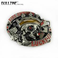 Bullzine Wholesale ZINC ALLOY Lucky 13 cool belt buckle with pewter finish suitable for 4cm width snap on belt FP-03545 2024 - buy cheap