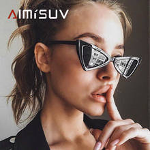 AIMISUV-gafas de sol triangulares para mujer, lentes de sol de estilo Retro, Ojo de Gato, marca clásica, de lujo, pequeñas, UV400 2024 - compra barato