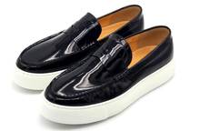 Wholesale  increase Men Shoes Genuine leather High Quality Black Slip on Men's shoes Handmade Casual Shoes 2024 - buy cheap