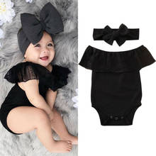 Roupas para bebês meninas recém-nascidas, sem mangas, bodysuit + saia tutu + tiara, roupas de 0-18m, dropshipping 2024 - compre barato