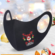 Face Christmas Dustproof  Mask Reusable Colorful Fabric Fashion Washable Outdoor Breathable Face Mask 2020 Hot Sell 2024 - buy cheap