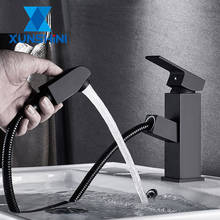 XUNSHINI-grifo de lavabo de cocina y baño, rociador extraíble de acero inoxidable 304, grifos de montaje en cubierta de grúa de agua caliente y fría 2024 - compra barato