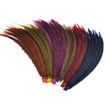 Lote de plumas de faisán de Amherst para mujer, pluma de cola de faisán para manualidades, 60-65CM, 24-26 pulgadas, decoraciones de boda, plumas de faisán, 100 2024 - compra barato