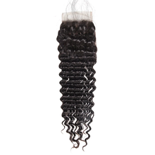 Eseewigs Deep Wave Brazilian Hair 4*4 Lace Closure Human Hair Swiss Lace Toupee For Women Virgin Human Hair Swiss Lace Closure 2024 - buy cheap