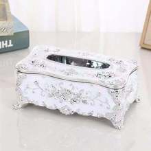 High-end Napkin Box Gold Silver European Tissue Box for Living Room Bedroom Home Storage Accessories 2024 - buy cheap