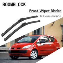 BOOMBLOCK 2pcs Car Accessories Windshield Rubber Original Wiper Blades Arm Kit For Mitsubishi Colt 3 Colt 5 Doors 2012-2004 2024 - buy cheap