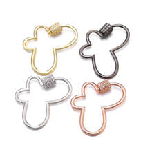 4PCS Butterfly Screw Clasp/Lock, Gold/Rose Gold/GunBlack Plated, For Bracelet Necklace Making, Jewelry 2024 - buy cheap