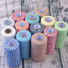 100m/roll DIY Colorful 2ply Bakers Twine String Cotton Cords Rope for Handmade Christmas Gift Packing Craft Projects Home Decor 2024 - buy cheap
