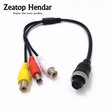 10Pcs M12 4Pin Aviation Female Plug to 2 RCA + DC Extension Cable AV Adapter for CCTV Security Camera DVR Microphone Wires 35CM 2024 - buy cheap