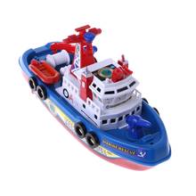 Быстрая скорость музыкальный светильник электрическая морская спасательная пожарная лодка игрушка для детей 2024 - купить недорого